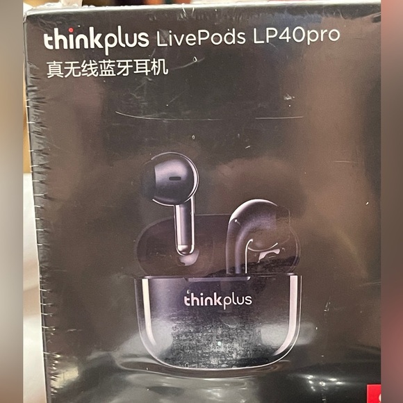 LENOVO ThinkPlus LivePods LP40 Pro Earphones wireless Bluetooth In Black - Picture 8 of 12